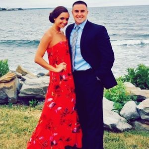 Erin Fetherson Strapless floral dress